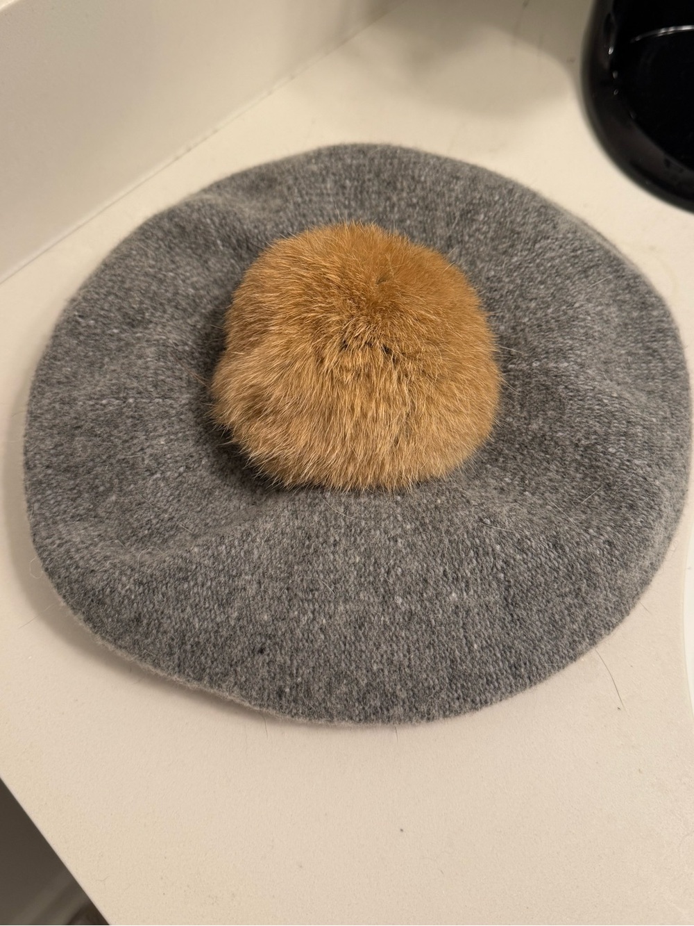 Hat Attack Gray Knit Beret